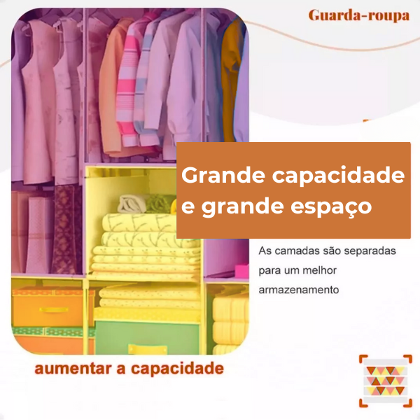 Guarda Roupa Dobrável Organizador De Roupas