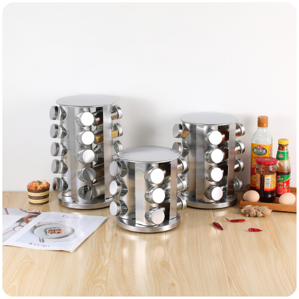 Suporte Giratório para Temperos em Aço Inoxidável FlavorTower™